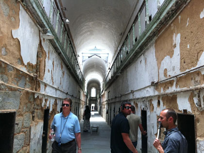 Inside the halls of Eastern State Penitentiary. (Credit: Hadas Kuznits)