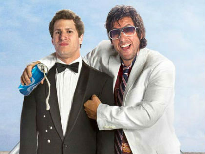 (Actors Adam Sandler, R, and Andy Samberg, L, star as father and son in 'That's My Boy.') (credit: Columbia Pictures)