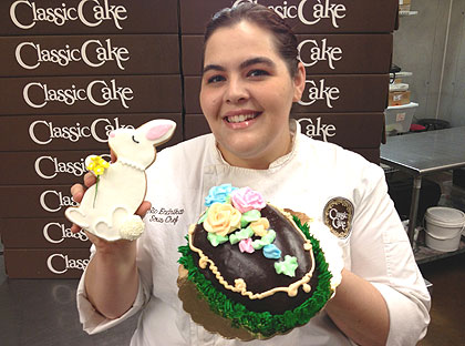 (Nic Endrikat of Classic Cake, with Easter treats.  Photo provided)