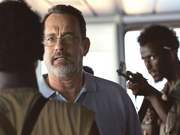 (Tom Hanks stars as a hijacked cargo ship captain in "Captain Phillips.")