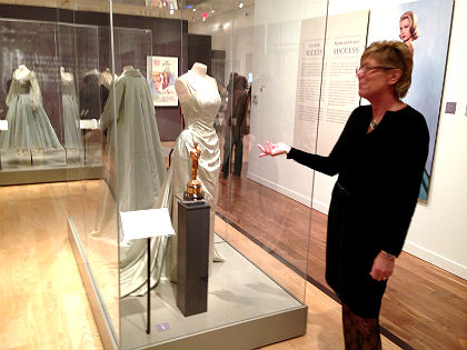 (Michener Art Museum Director and CEO Lisa Tremper Hanover talks about the Grace Kelly exhibit. Credit: Steve Tawa)