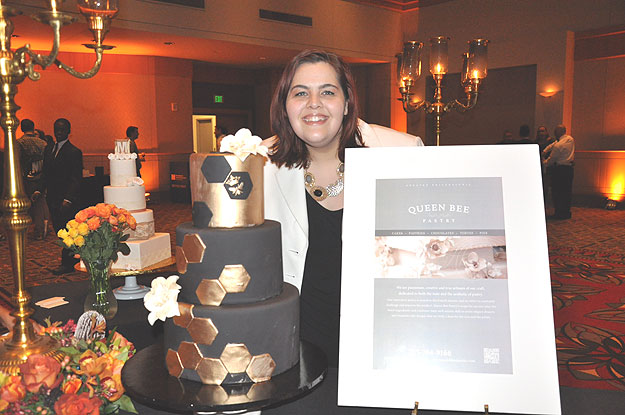 (Nic Endrikat, owner of Queen Bee Pastry, at a launch event for her new enterprise last month.  Photo by Hadas Kuznits)