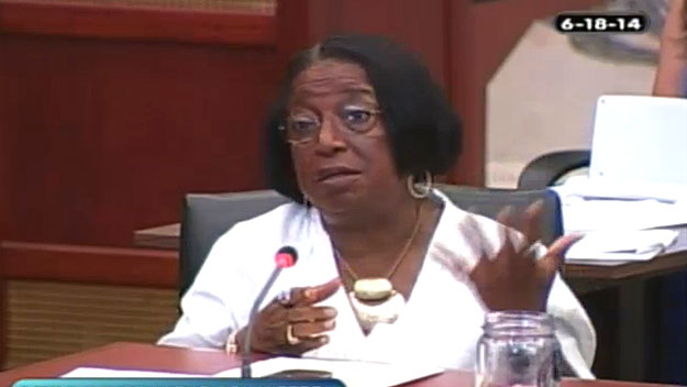 Councilwoman Marian Tasco.  Image from City of Phila. TV)