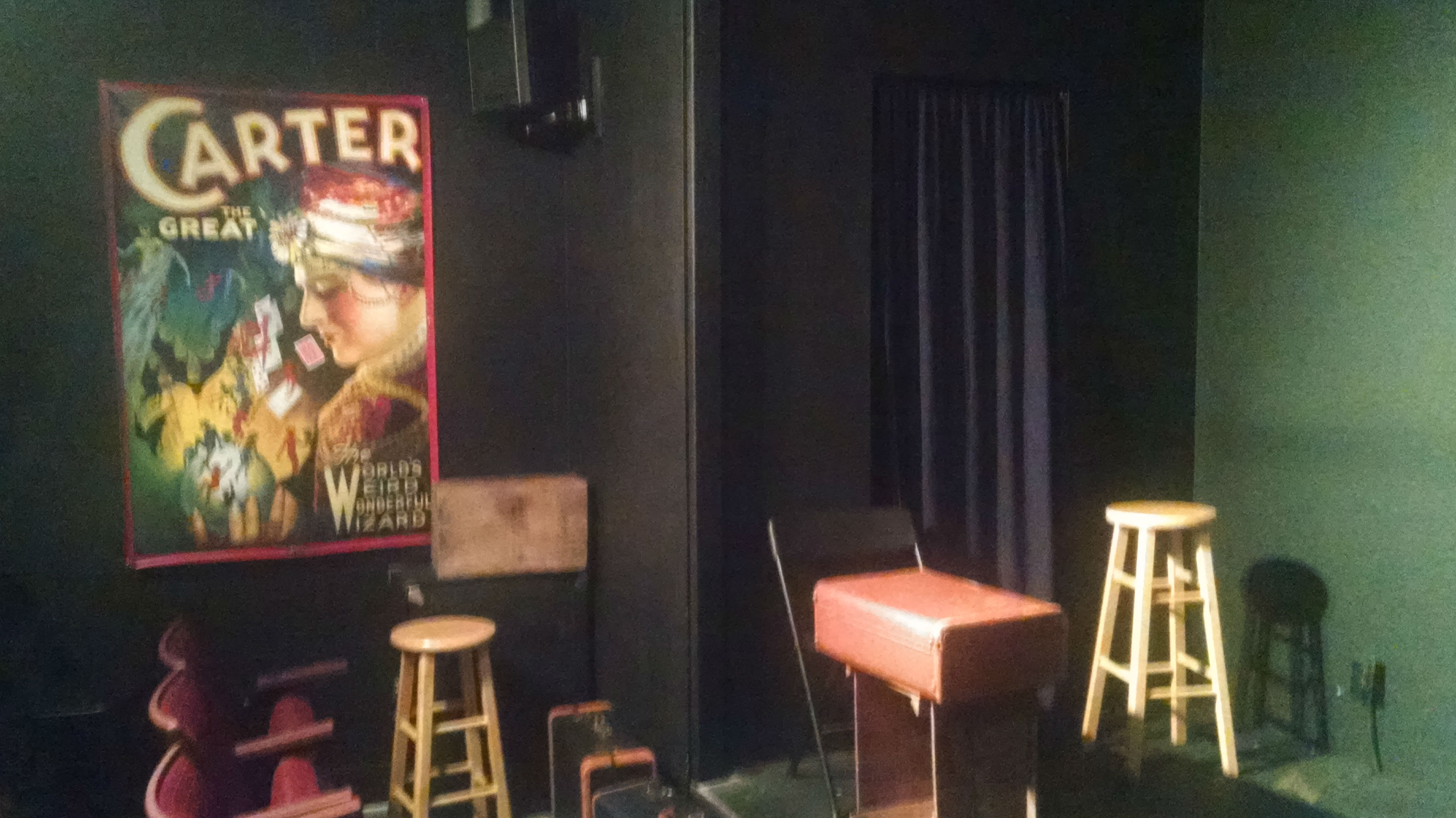 A side view of the stage at South Street Magic. (Credit: Tom Rickert)