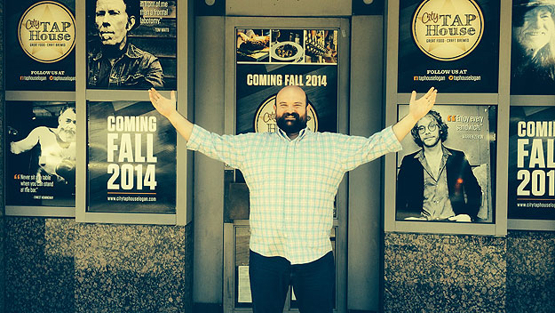 (Andy Farrell, outside the new City Tap House location in center city.  Photo provided) 