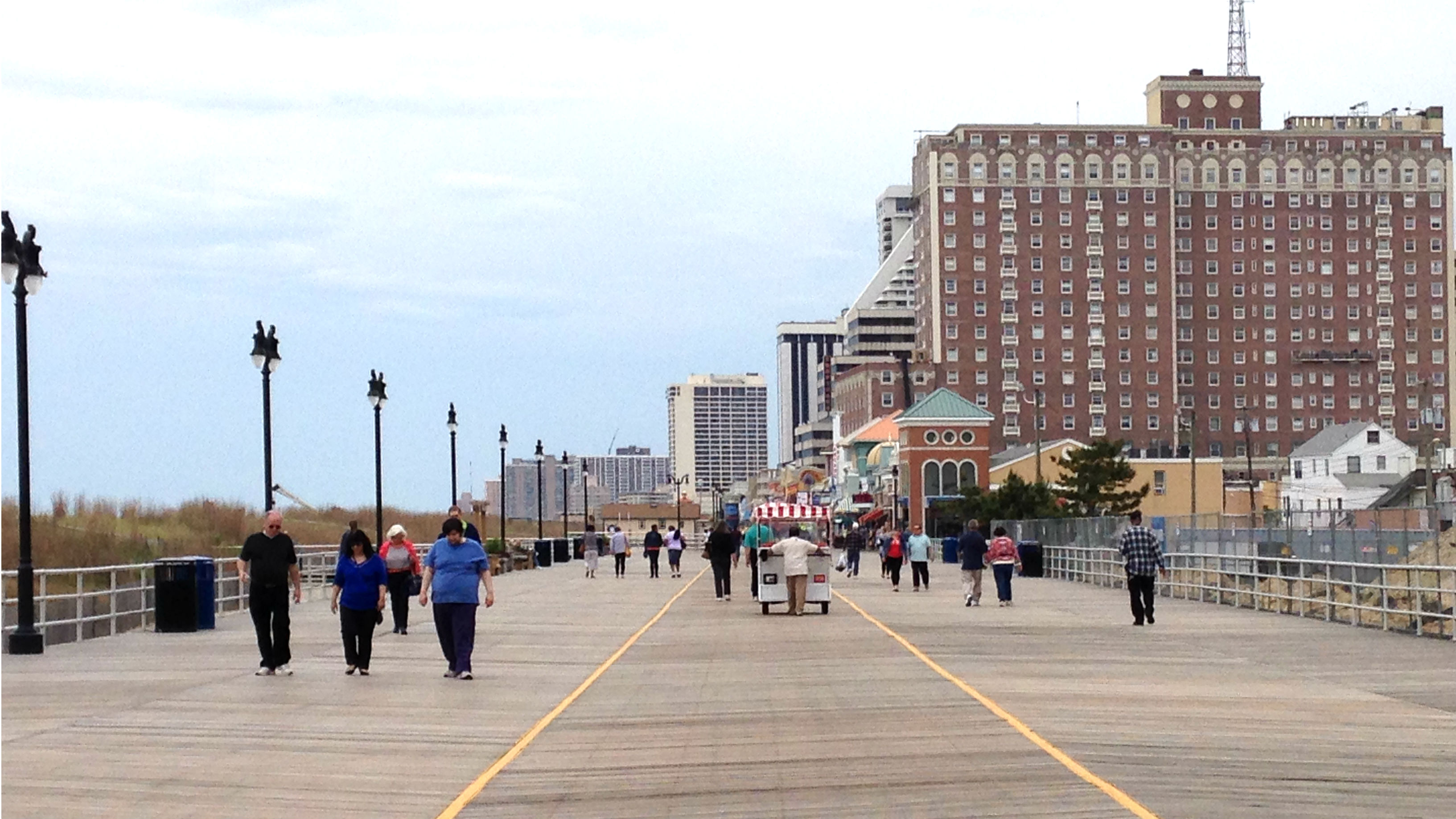 The Atlantic City boardwalk. (Credit:  KYW's Andrew Kramer)