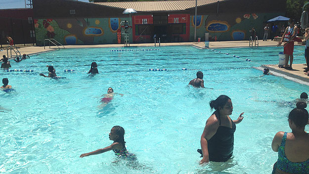 (Opening day of the swimming pool at the Cruz Recreation Center, in North Philadelphia. Photo by John McDevitt)
