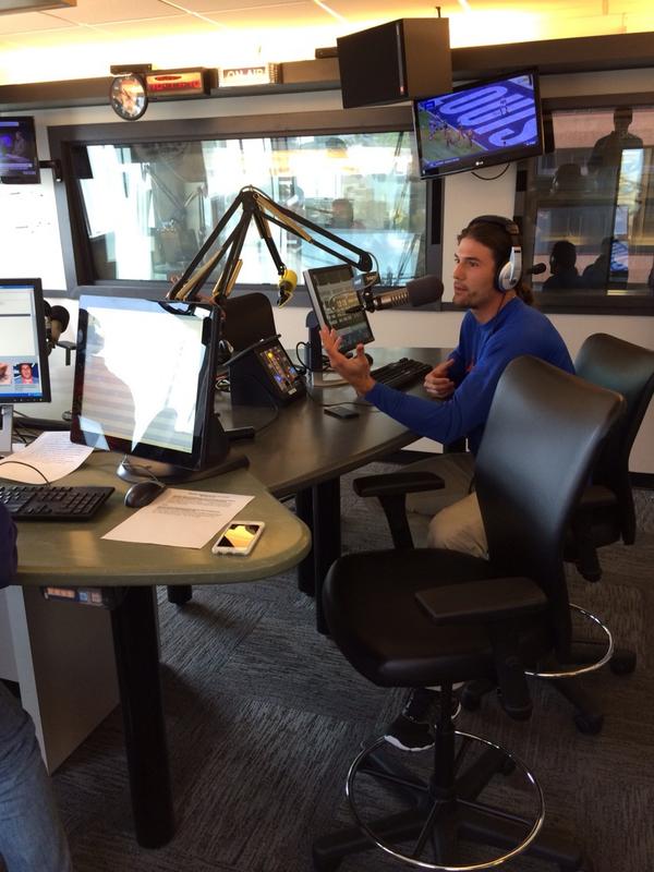 OCTOBER 20, 2014: Riley Cooper on the 94WIP Mike & Ike Show (Photo credit: Andrew Porter/WIP)