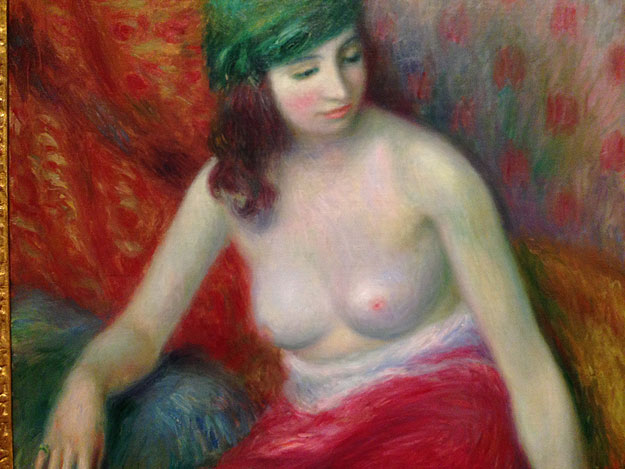 William Glackens, "Nude with Draperies" (detail), ca. 1916.