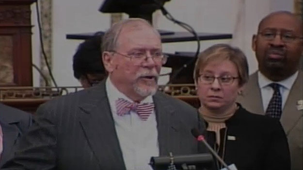 (Lancaster, Pa. mayor Richard Gray.  Image from City of Phila. TV)