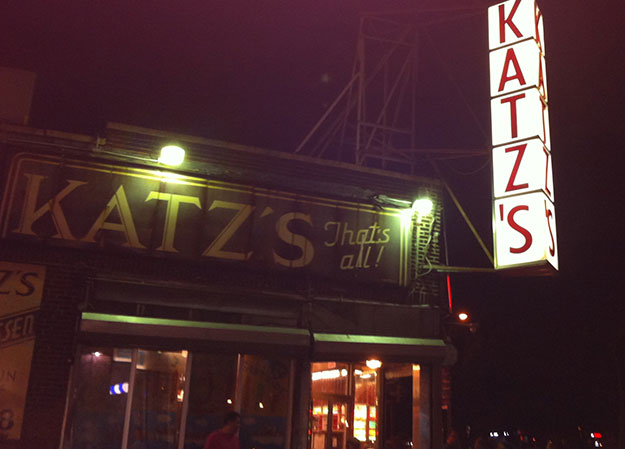 (Katz's Deli, on the Lower East Side.  Photo by Jay Lloyd)
