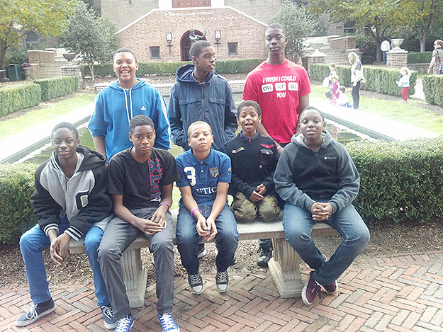(Some members of the Boys Book Club at the Penn Museum. Photo provided)