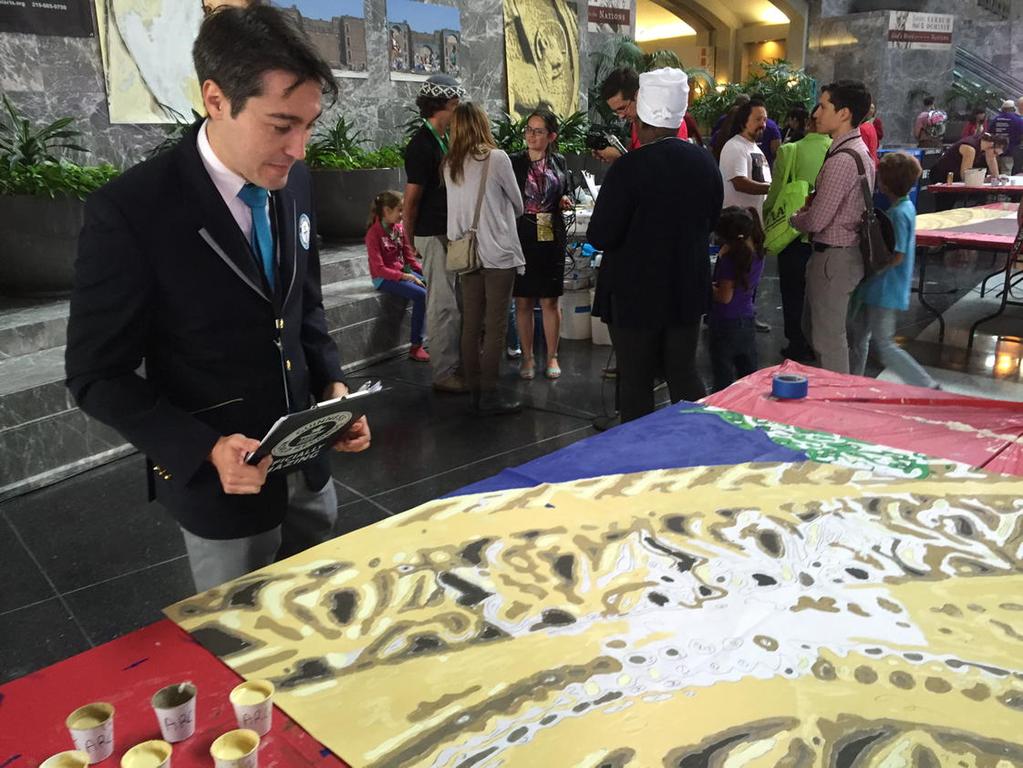 WMOF mural project breaks record for most people to paint by numbers. (Credit: John McDevitt)