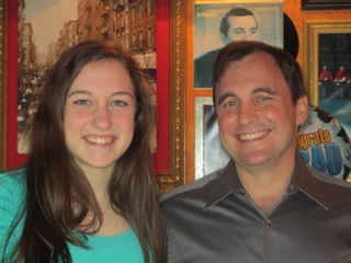 Megan and her dad a year before he passed away on April 26, 2014.