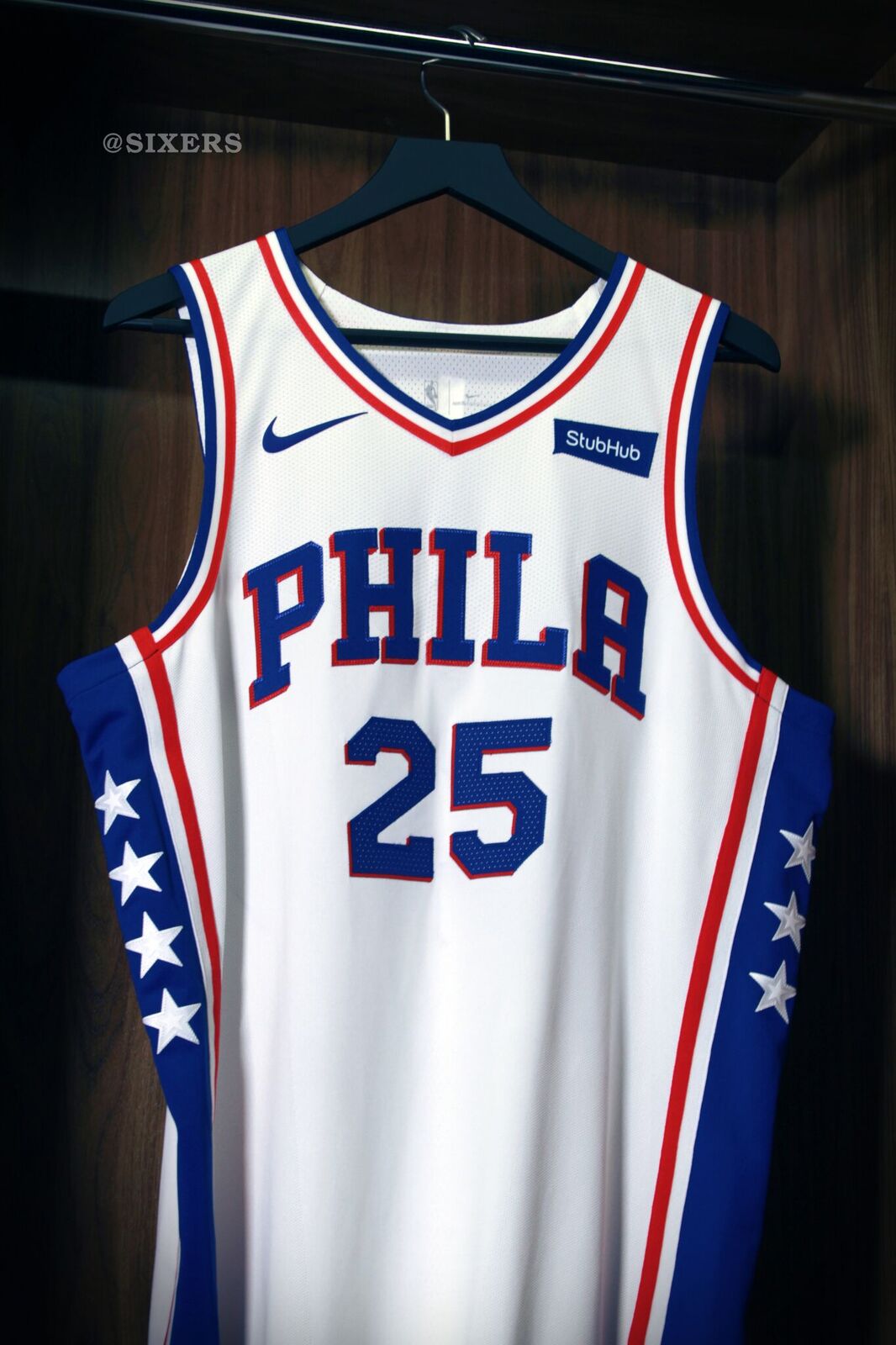 sixers jersey with stubhub patch