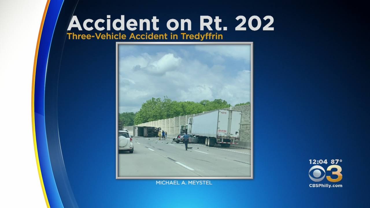 Multi-Vehicle Accident Snarling Traffic On Route 202 In Tredyffrin Township