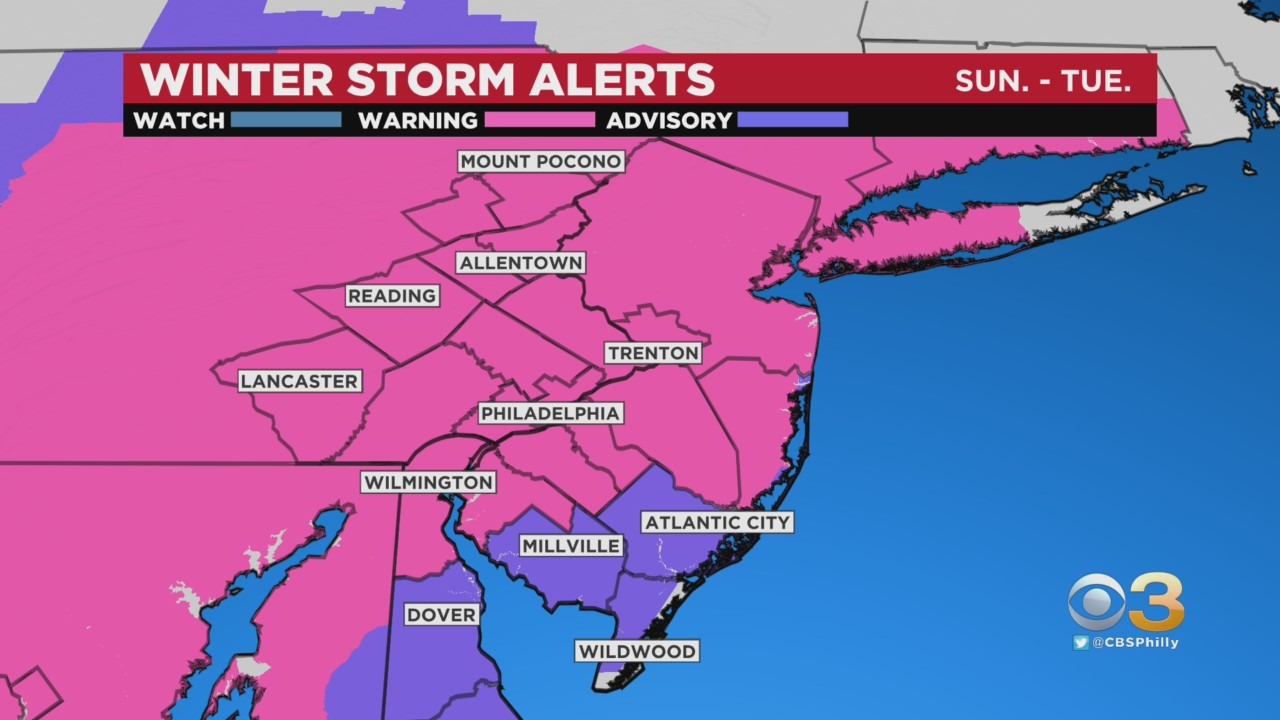 Philadelphia Weather: Powerful, Long-Duration Winter Storm Forecast To Bring Most Snowfall To City In 5 Years - CBS Philly