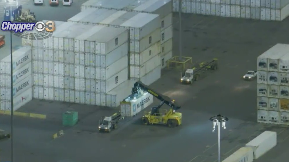 Workers At Packer Avenue Marine Terminal Working To Move Thousands Of Shipping Containers Amid Global Supply Chain Nightmare