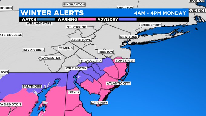 A wintry mix will overspread the I-95 corridor and areas south and east ove...