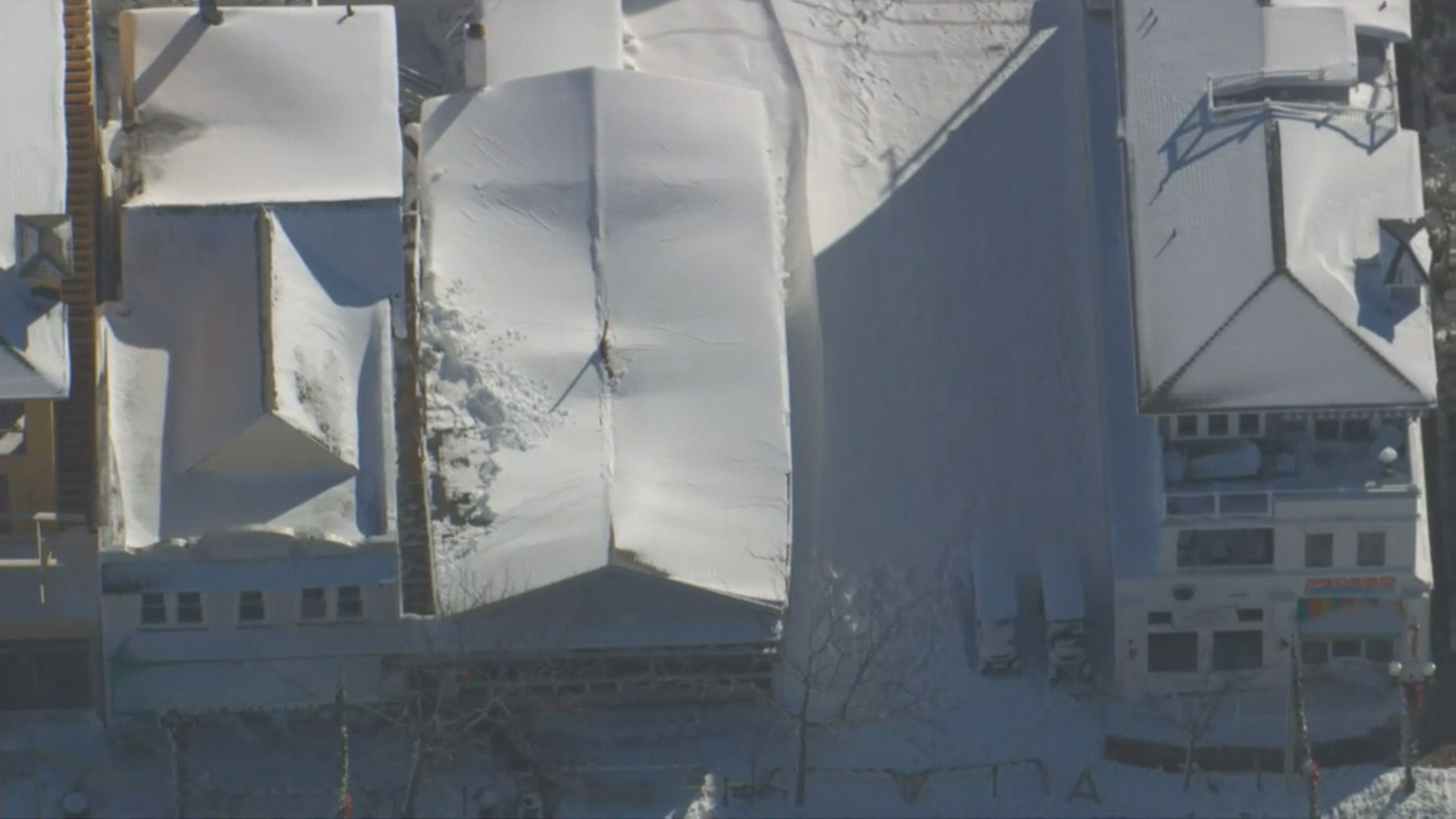 Snow Causes Roof To Collapse At GG's Diamond Cleaners In Ocean City, New Jersey