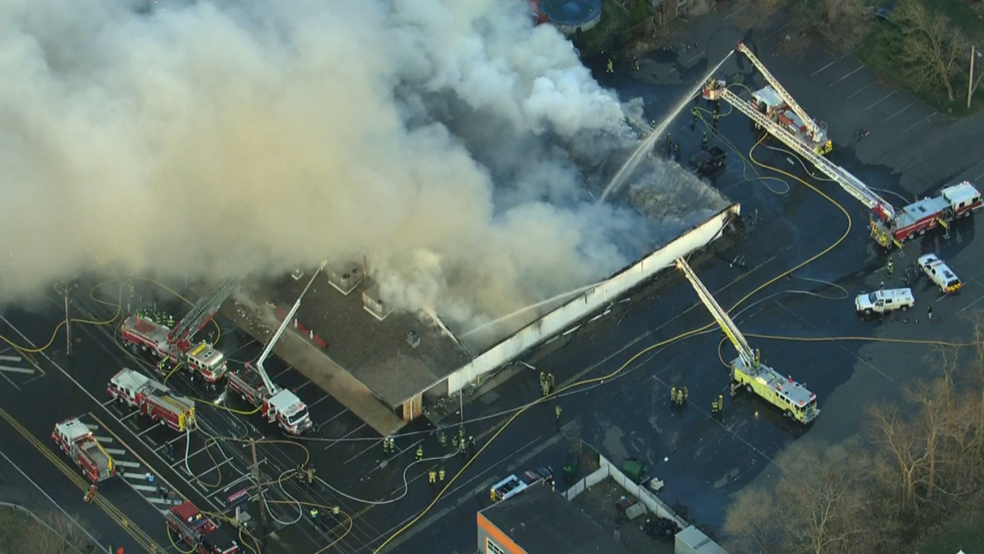 Massive Fire Destroys Levittown Lanes Bowling Alley In Bucks County