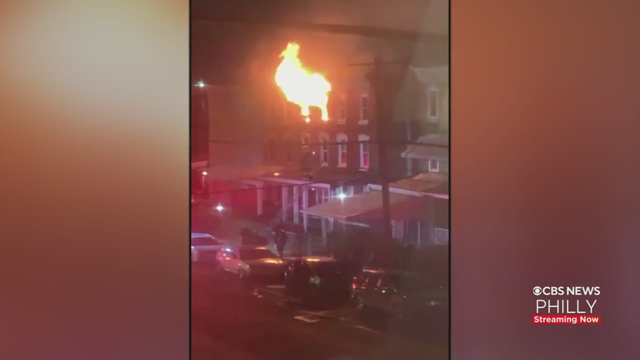 Flames Shoot From Third Floor Of Home In North Philadelphia
