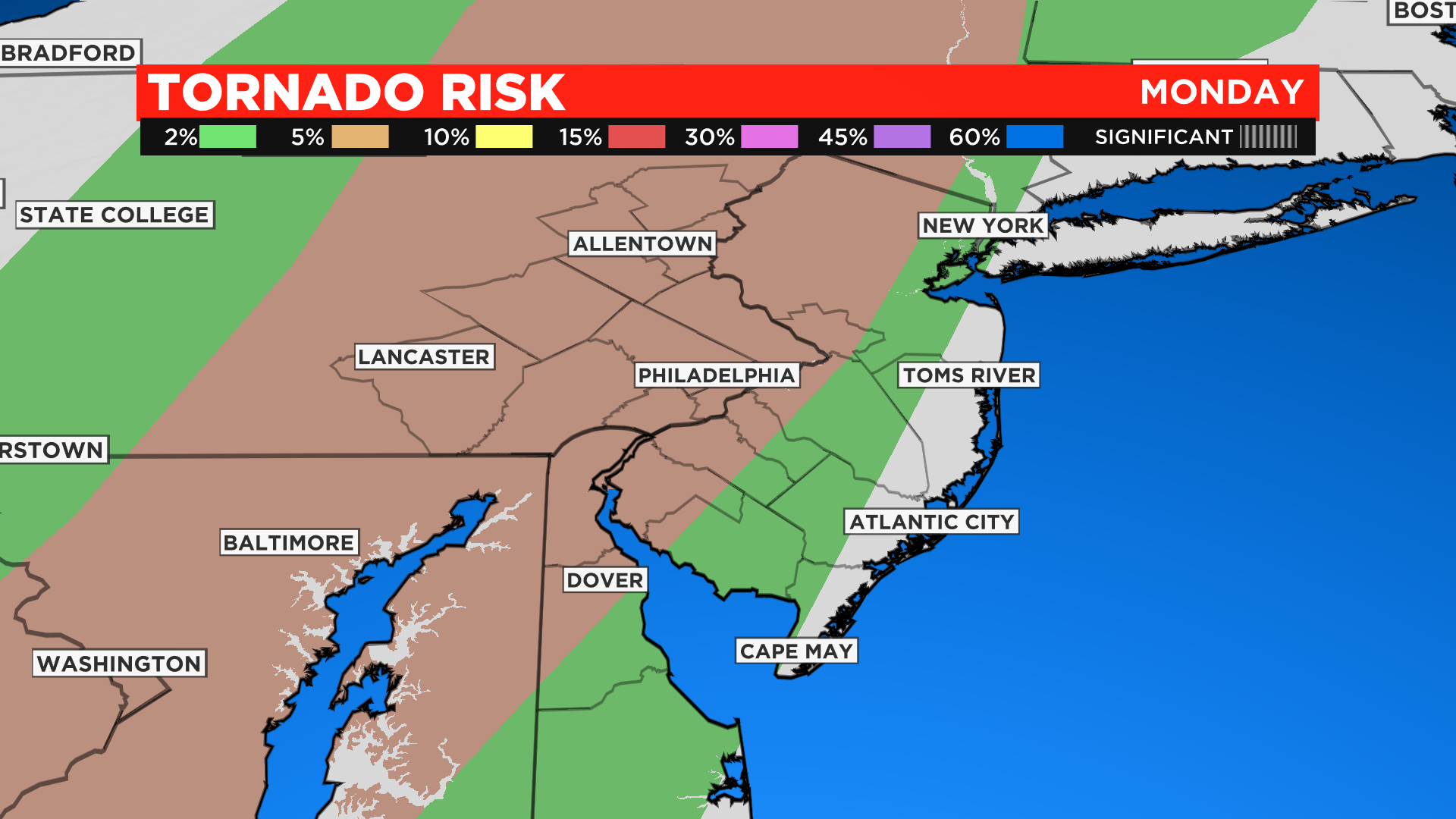 Enhanced Risk For Severe Weather Across Philadelphia Region Monday Afternoon – CBS Philly